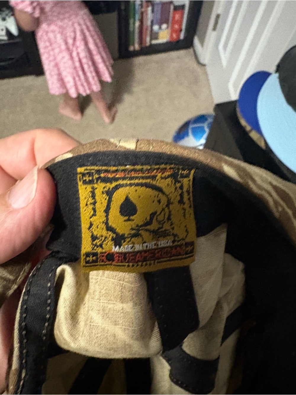 Rogue American Camo Baseball Cap with Skull Patch. One size adjustable. - Picture 3 of 3